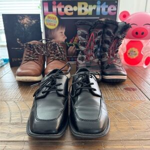 Classic Black Boys Dress Shoes